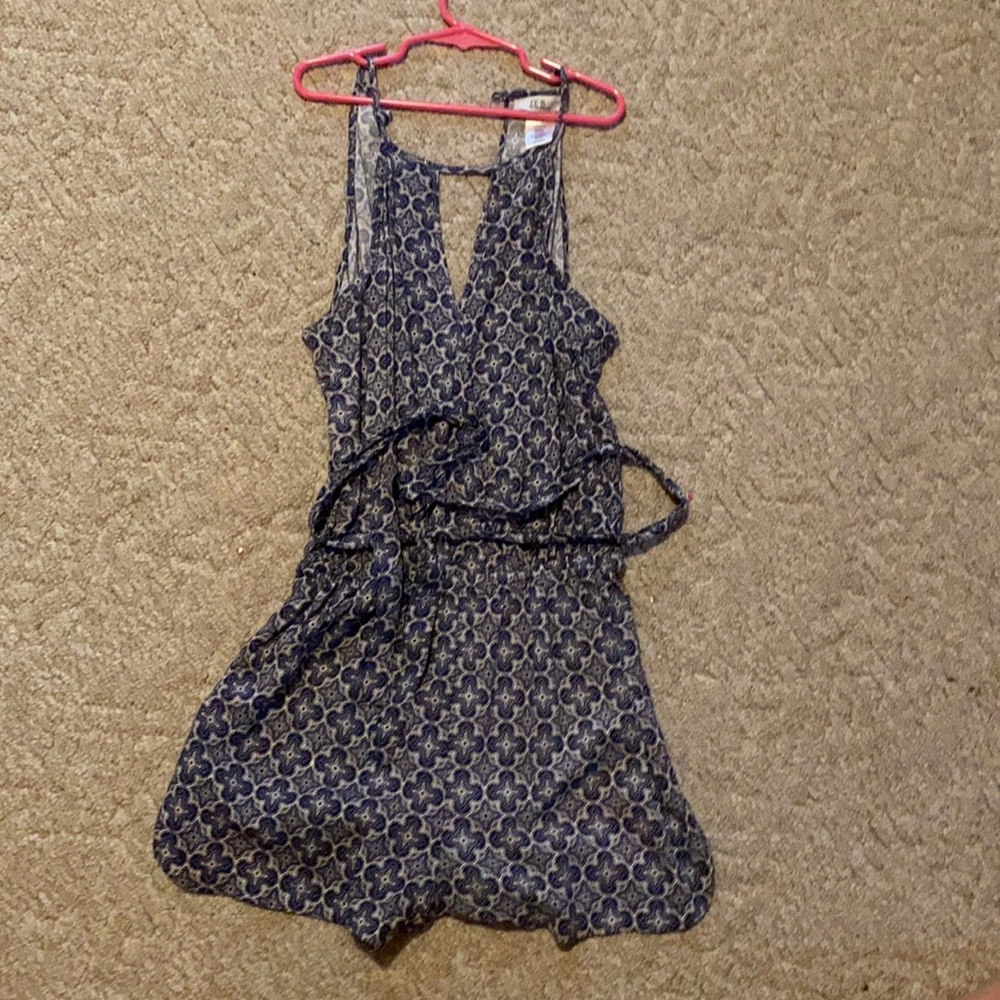Romper blue and white